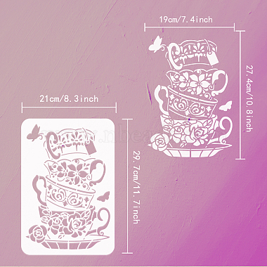 Plastic Drawing Painting Stencils Templates(DIY-WH0396-198)-2