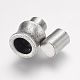 304 Stainless Steel Magnetic Clasps with Glue-in Ends(STAS-E144-054AS01)-3