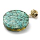 Synthetic Turquoise European Dangle Polygon Charms(PALLOY-K012-01A-02)-2