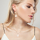 anattasoul nnatural shell boucles d'oreilles pendantes et collier pendentif(SJEW-AN0001-11)-4