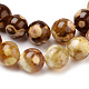 Naturelles feu crépitent agate perles brins(X-G-Q462-67-8mm)-2
