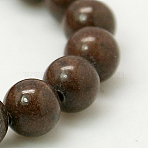 Natural Mashan Jade Round Beads Strands, Dyed, Coconut Brown, 4mm, Hole: 1mm, about 98pcs/strand, 15.7 inch(X-G-D263-4mm-XS14)
