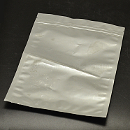 Aluminum Foil PVC Zip Lock Bags, Resealable Packaging Bags, Top Seal, Self Seal Bag, Rectangle, Silver, 13x7cm(OPP-L001-01-7x13cm)