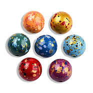 Spray Painted Resin Beads, Round, Mixed Color, 20x19mm, Hole: 2~2.4mm(RESI-N034-19-V-M)