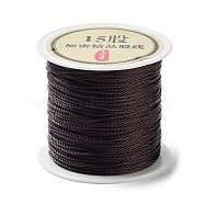 15-Ply Round Nylon Thread, with Spool, Coffee, 1mm, about 21.87 Yards(20m)/Roll(NWIR-Q001-01A-03)
