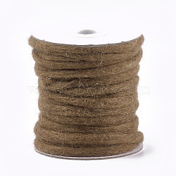 100% Handmade Wool Yarn, Camel, 3~6mm, about 20m/roll(OCOR-S121-01A-03)