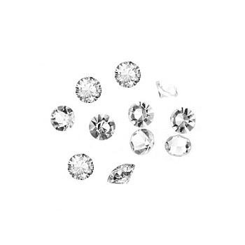 Glass Rhinestone Cabochons, DIY Accessories for Jewelry Pendant Making, Birthstone Color Style Rhinestone, Diamond Shape, Crystal, 5mm, 20pcs/bag