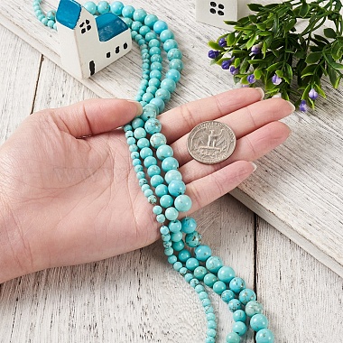 Cheriswelry 3 Strand 3 Size Natural Howlite Beads Strands(G-CW0001-03)-5