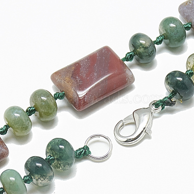 Natural Indian Agate Beaded Necklaces(NJEW-S395-12)-2