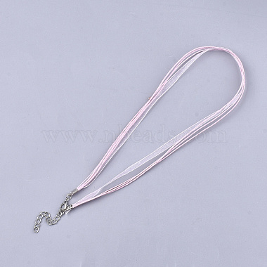 Waxed Cord and Organza Ribbon Necklace Making(NCOR-T002-134)-2