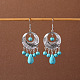 Bohemian tassel turquoise earrings(JU8957-10)-1