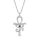 Ankh Cross with Eye of Horus Rhinestone Pendant Necklace(RELI-PW0001-021P)-1