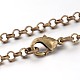 Fabricación de collar de cadena de rolo de cadena cruzada de hierro(NJEW-JN01384-02)-1