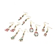 Christmas Theme Alloy Enamel Dangle Earrings(EJEW-JE04511)-1