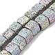 Blaking Painted Natural Lava Rock Beads Strands(G-B086-B01-01A)-1