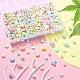 Spray Painted Frosted Opaque Acrylic Beads Sets(ACRP-YW0001-10)-5
