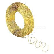 Round Aluminum Wire, Bendable Metal Craft Wire, for DIY Jewelry Craft Making, Gold, 20 Gauge, 0.8mm, 300m/500g(984.2feet/500g), 500g/box(AW-NB0001-01F-G)