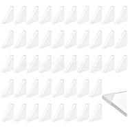 50Pcs Plastic Triangle Corner Protector, Clear, 35x35x9mm(FIND-NB0005-48B)