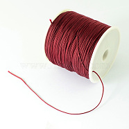 Braided Nylon Thread, Chinese Knotting Cord Beading Cord for Beading Jewelry Making, Dark Red, 0.8mm, about 100yards/roll(NWIR-R006-0.8mm-192)
