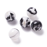 Natural Zebra Jasper Beads, No Hole/Undrilled, for Wire Wrapped Pendant Making, Round, 20mm(G-D456-15)