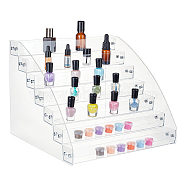7-Tier Assembled Transparent Acrylic Cosmetic Organizer Display Racks, for Lipstick, Nail Polish, Eyeshadow, Essential Oils Storage, Clear, 31x31x25cm(ODIS-WH0030-35)