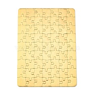 Paper Heat Press Thermal Transfer Crafts Puzzle, Rectangle, Goldenrod, 13x18cm, 63pcs(DIY-TAC0010-16B-02)