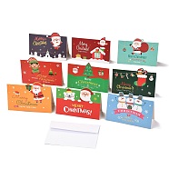Christmas Theme Greeting Cards, with White Blank Envelopes, Xmas Gifts Cards, Mixed Color, Mixed Patterns, 100x140x0.3mm(DIY-M022-01)