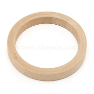 Unfinished Wood Bangles, DIY Wood Crafts, Tan, 3/8x2-7/8 inch(1x7.35cm), Inner Diameter: 2-3/8 inch(5.9cm)(FIND-WH0081-69A)