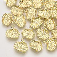 Alloy Charms, Lotus Leaf, Light Gold, 14x14x4mm, Hole: 1.4mm(PALLOY-S121-173)