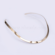 304 Stainless Steel Choker Necklaces, Rigid Necklaces, Real 18K Gold Plated, 4.53 inchx5.51 inch(11.5x14cm)(NJEW-O094-15)