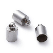 304 Stainless Steel Cord Ends, End Caps, Column, Stainless Steel Color, 10x6mm, Hole: 1.5mm, Inner Diameter: 5mm(STAS-E466-30A)
