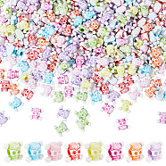 ARRICRAFT Qpaque Acrylic Beads, Skull, Mixed Color, 15x16x8mm, Hole: 4.5mm, 300pcs/box(SACR-AR0001-09)