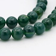 Natural Teal Jade Round Beads Strands, Dyed, 6mm, Hole: 1mm, about 65pcs/strand,15.7 inch(G-P070-09-6mm)