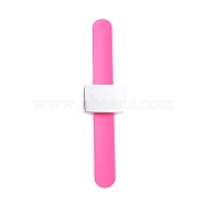 Magnetic Silicone Wrist Strap Bracelet, for Hold Metal Bobby Pins and Clips, Deep Pink, 9-1/2 inch(24cm), 28mm(BJEW-WH0009-09B)