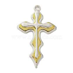 Alloy Pendants, Cross, Golden, 57x34.5x6.5mm, Hole: 3mm(PALLOY-M218-12G)