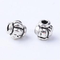 Tibetan Style Alloy Spacer Beads, Lantern, Cadmium Free & Lead Free, Antique Silver, 4x4mm, Hole: 1mm, about 5800pcs/1000g(TIBE-Q063-55AS-RS)