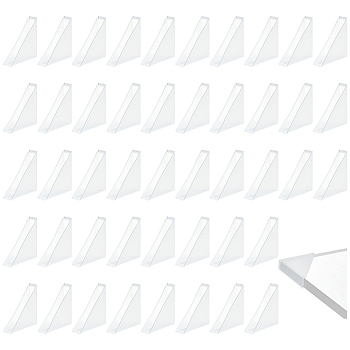 50Pcs Plastic Triangle Corner Protector, Clear, 35x35x9mm