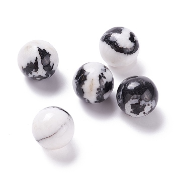 Natural Zebra Jasper Beads, No Hole/Undrilled, for Wire Wrapped Pendant Making, Round, 20mm