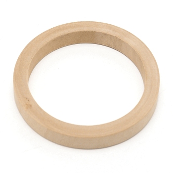 Unfinished Wood Bangles, DIY Wood Crafts, Tan, 3/8x2-7/8 inch(1x7.35cm), Inner Diameter: 2-3/8 inch(5.9cm)