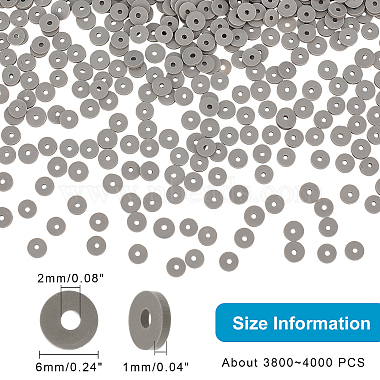 PandaHall Elite 10 Strands Flat Round Eco-Friendly Handmade Polymer Clay Beads(CLAY-PH0001-44A)-2