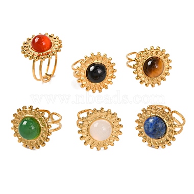 Sun Mixed Stone Finger Rings