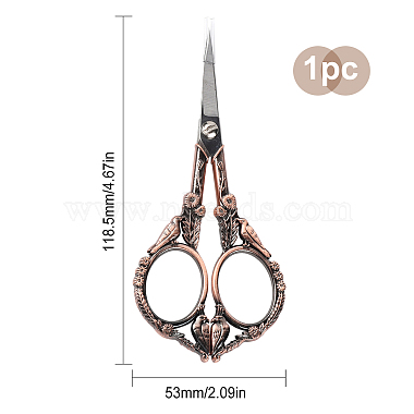 420 Stainless Steel Retro-style Sewing Scissors for Embroidery(TOOL-WH0127-16R)-2