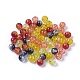 5 Colors Spray Painted & Baking Painted Crackle Glass Beads(CCG-X0010-07-8mm)-2