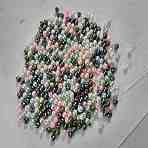 Pastel Mix Pearlized Glass Pearl Beads, Mixed Color, 4~5mm, Hole: 0.7~1.1mm, about 400pcs/bag(HY-X006-4mm-12)