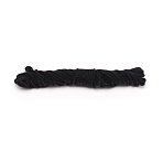 Macrame Cotton Cord, Braided Rope, for Wall Hanging, Crafts, Gift Wrapping, Black, 1mm, about 2.73 Yards(2.5m)/Strand, 8Strands/Bag(OCOR-WH0071-05A-01)