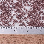 MIYUKI Delica Beads, Cylinder, Japanese Seed Beads, 11/0, (DB0772) Dyed Semi-Frosted Transparent Cinnamon, 1.3x1.6mm, Hole: 0.8mm, about 2000pcs/10g(X-SEED-J020-DB0772)