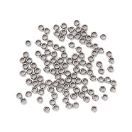 304 Stainless Steel Spacer Beads, Round, Stainless Steel Color, 3x2mm, Hole: 1.5mm(STAS-T021-3)