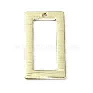 Rack Plating Alloy Pendants, Rectangle, Golden, 32x18x1.2mm, Hole: 1.4mm(PALLOY-K023-14G)