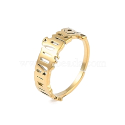 Ion Plating(IP) 304 Stainless Steel Constellation Open Cuff Ring for Women,
Real 18K Gold Plated, Sagittarius, 7.5mm, Inner Diameter: Adjustable(RJEW-C097-01G-06)