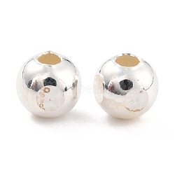 925 Sterling Silver Beads, Faceted Round, Silver, 4mm, Hole: 2mm, 100pcs/10g(STER-Z001-011B-S)